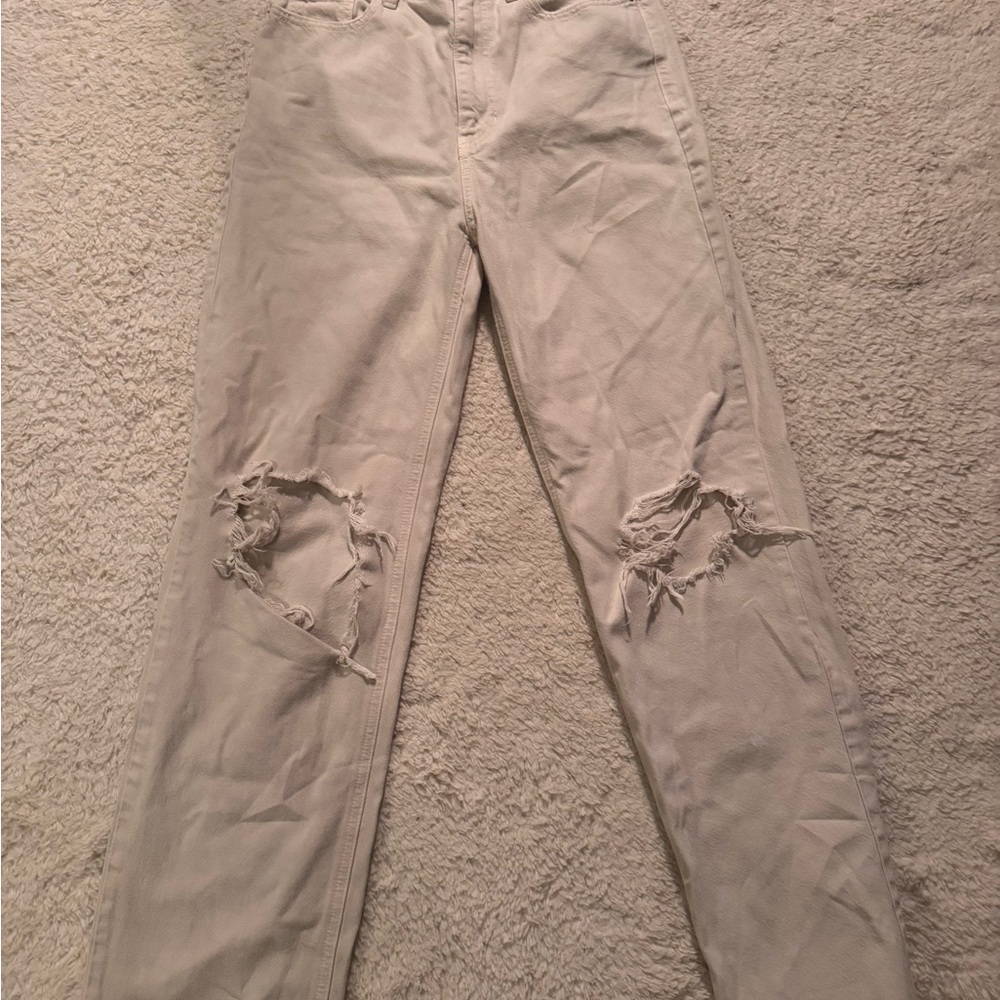 PacSun Cream Denim Pants